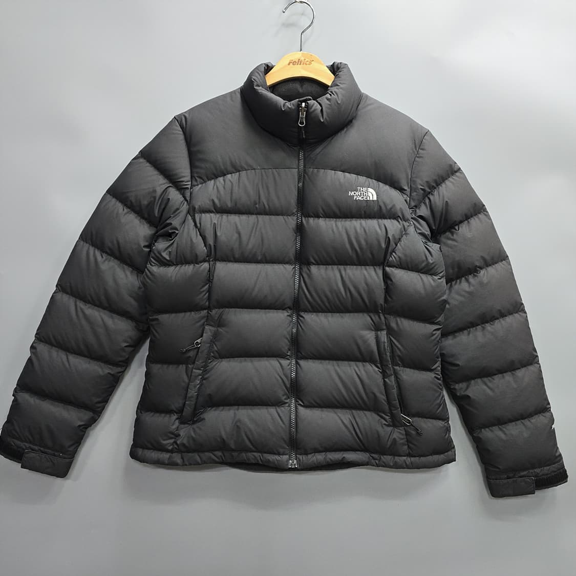 노스페이스 여성 구스다운 숏패딩 블랙 L 상품이미지1