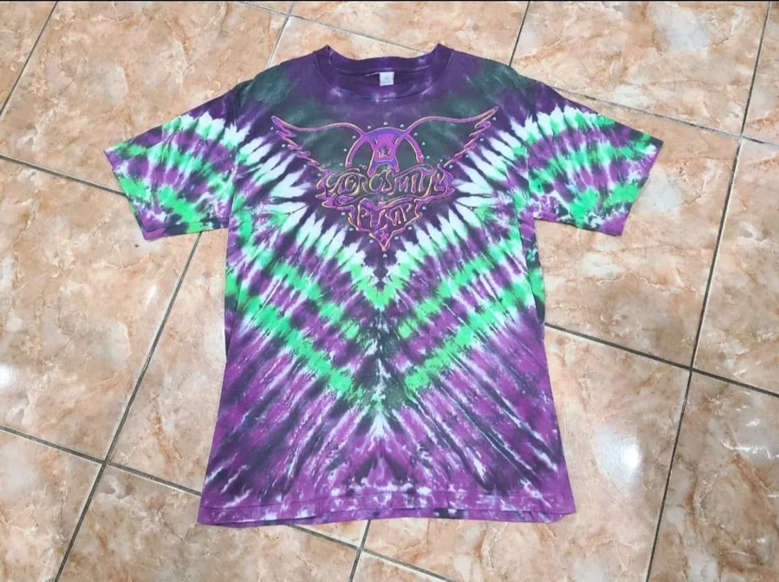 1990 aerosmith 에어로스미스 타이다이 빈티지티셔츠 상품이미지2