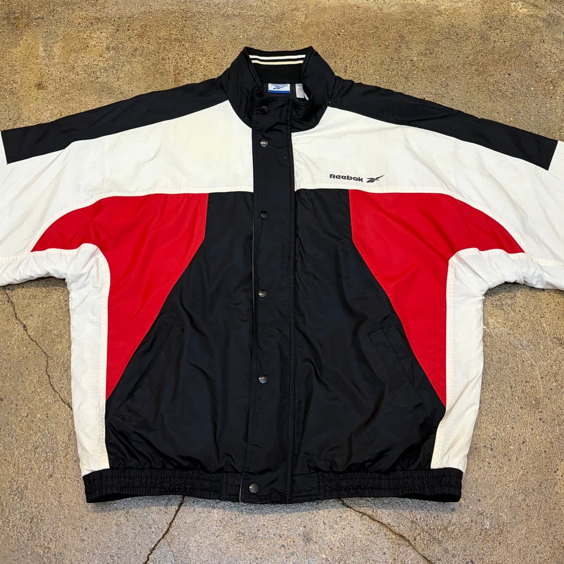 레어 90s 미국 빈티지 리복 빅로고 바람막이 패딩 자켓 상품이미지5