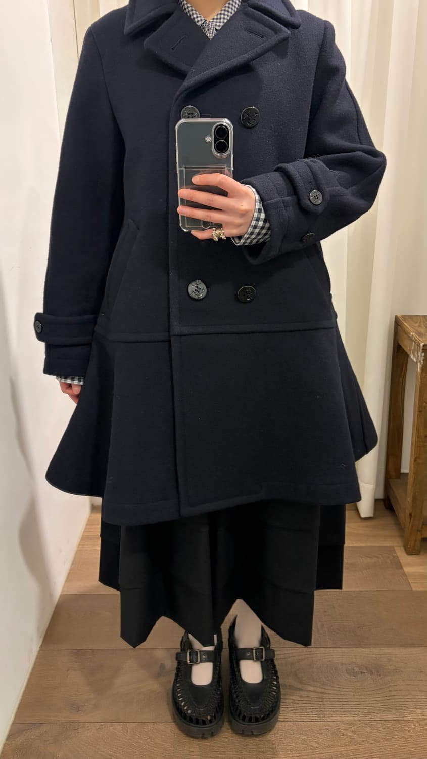 Marine Engraving Button Heavy Wool Coat 상품이미지3