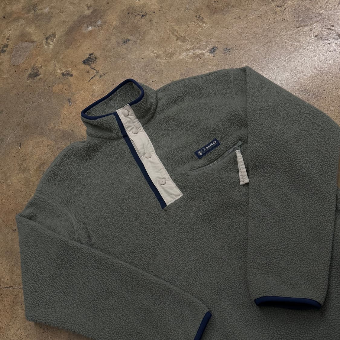 [정품/S] 컬럼비아 플리스 풀오버 그린 b16 상품이미지1