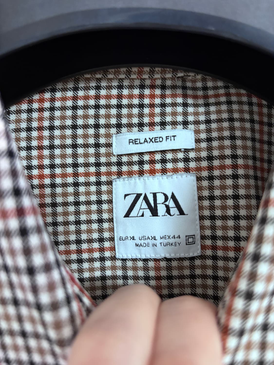 XL ZARA 자라 체크 셔츠 상품이미지2