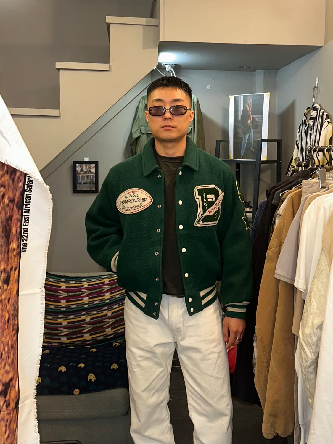 90‘s Ba-Tsu Athlete patch varsity jacket 상품이미지3