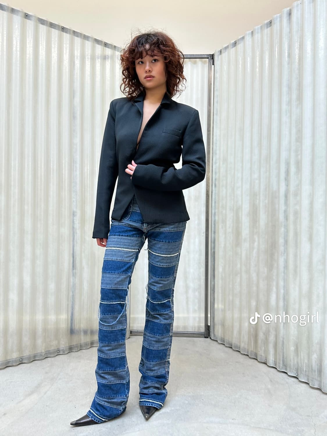 히스테릭 글래머 스크래치 플레어 데님 팬츠 상품이미지1