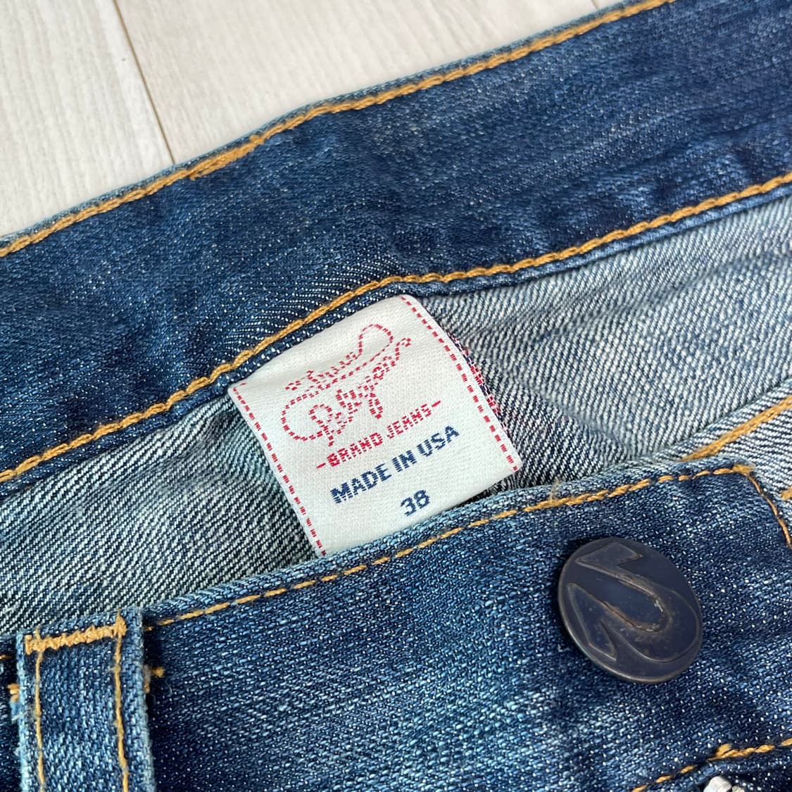 트루릴리전 가죽로고 데님 38인치  상품이미지8