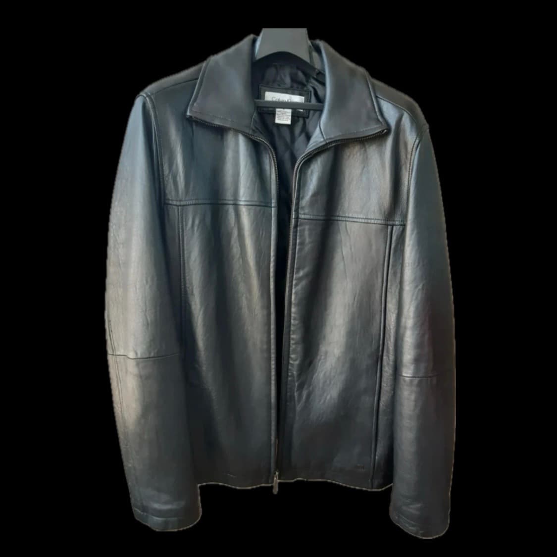 캘빈 클라인 하이넥 레더 자켓 상품이미지1