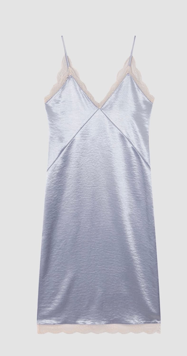 오버듀플레어 LACE SATIN DRESS_LAVENDER 상품이미지3