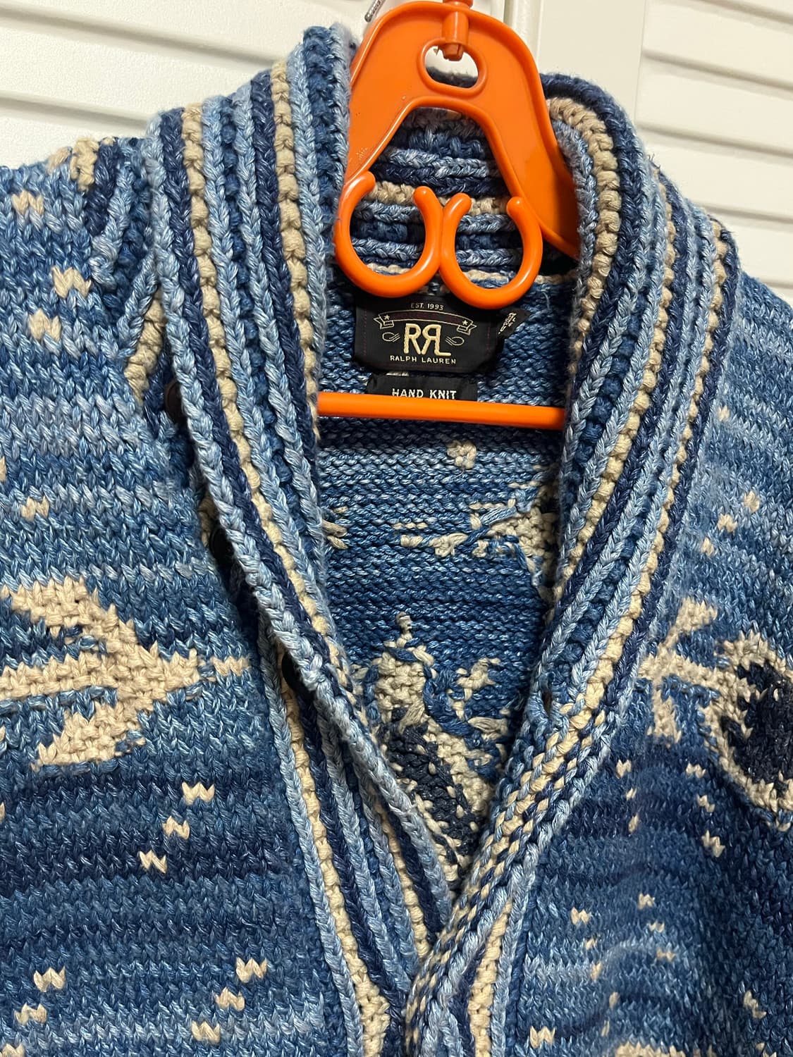 RRL 핸드 니트 나바호 숄카라 가디건 상품이미지5