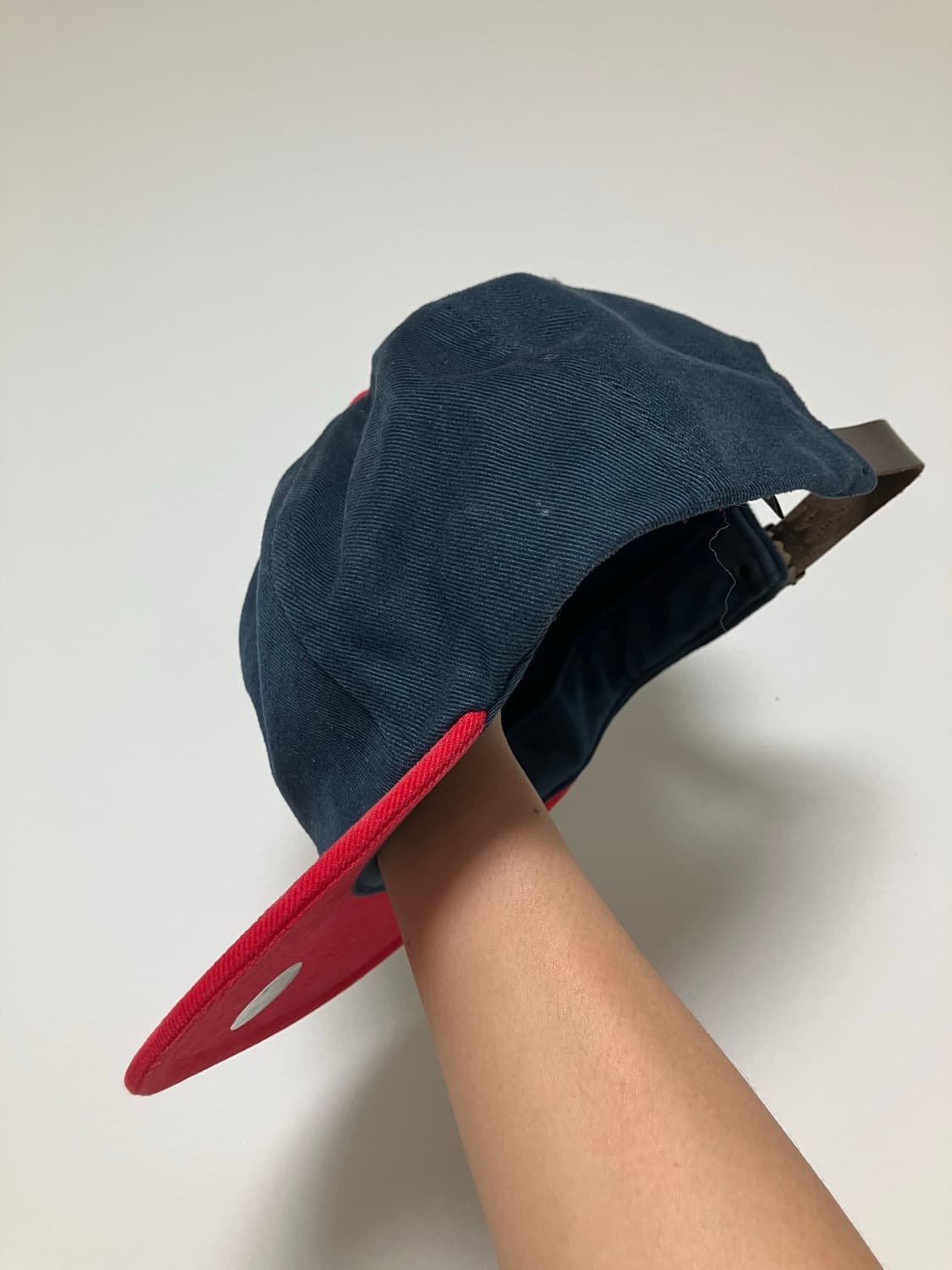 스투시 투톤 6패널캡 캡 모자 블랙 레드 상품이미지2