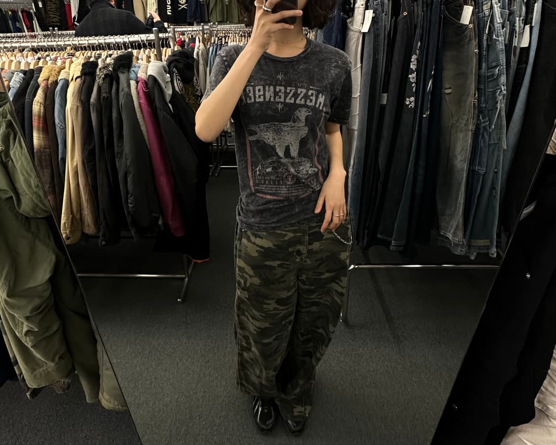 M)Tank Farm 빈티지 워싱 독수리 프린팅 반팔 상품이미지3