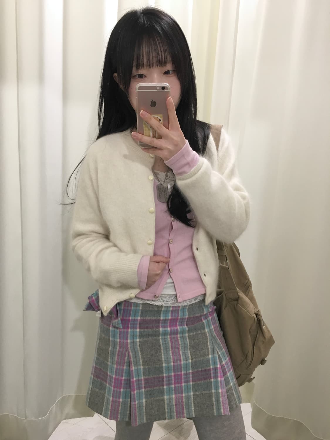 Barbie y2k ribbon check skirt 상품이미지5