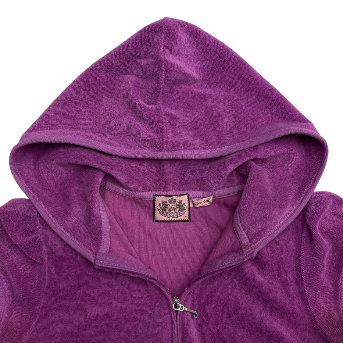 쥬시꾸뛰르 퍼플 테리 반팔 후드집업 상품이미지5