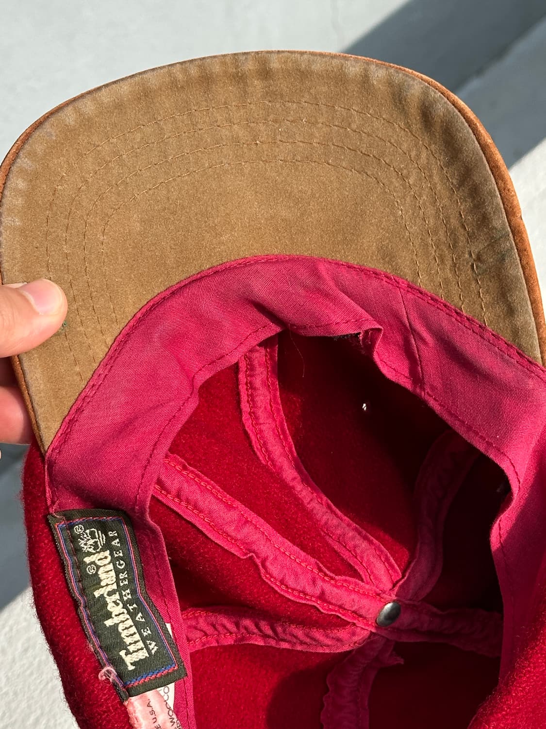 [M] 90s 팀버랜드 로고 배색 볼캡 모자 USA made 상품이미지6