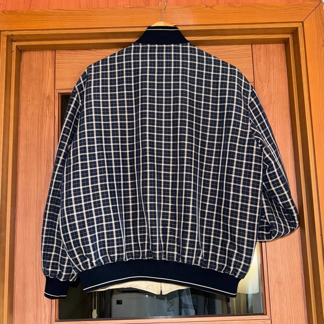 빈티지 체크 블루종 자켓 (L)   상품이미지3