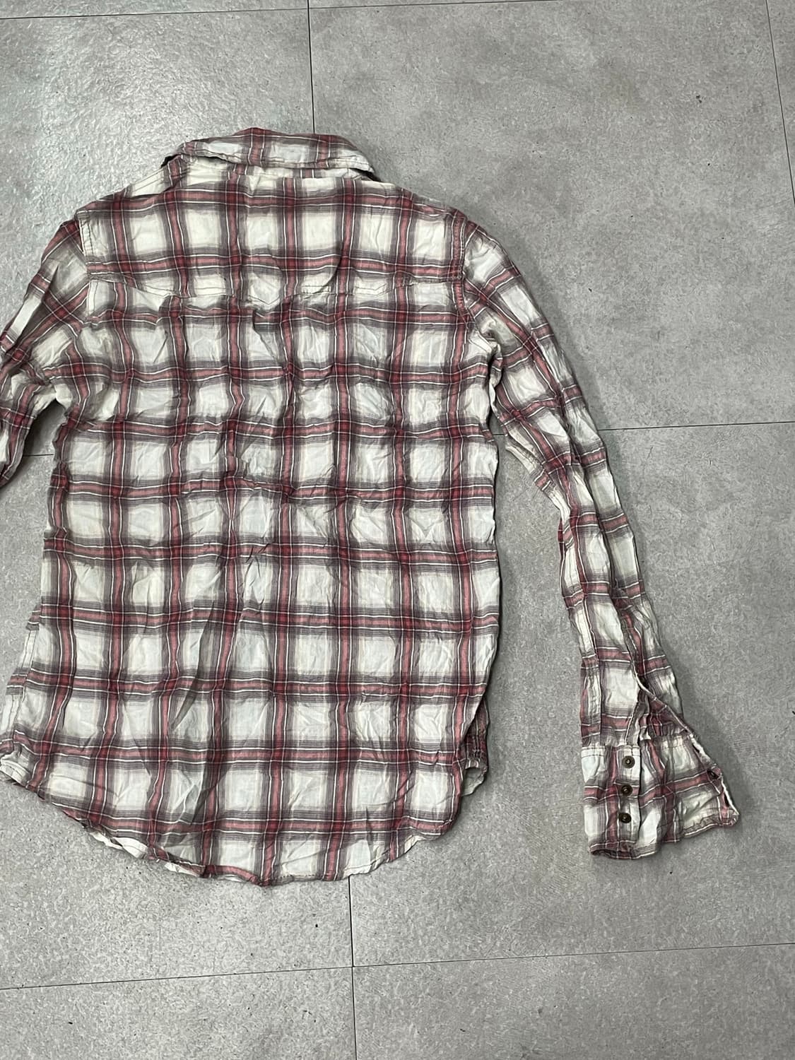 g.o.a 고아 엔틱 버튼 디테일 체크 셔츠 상품이미지6