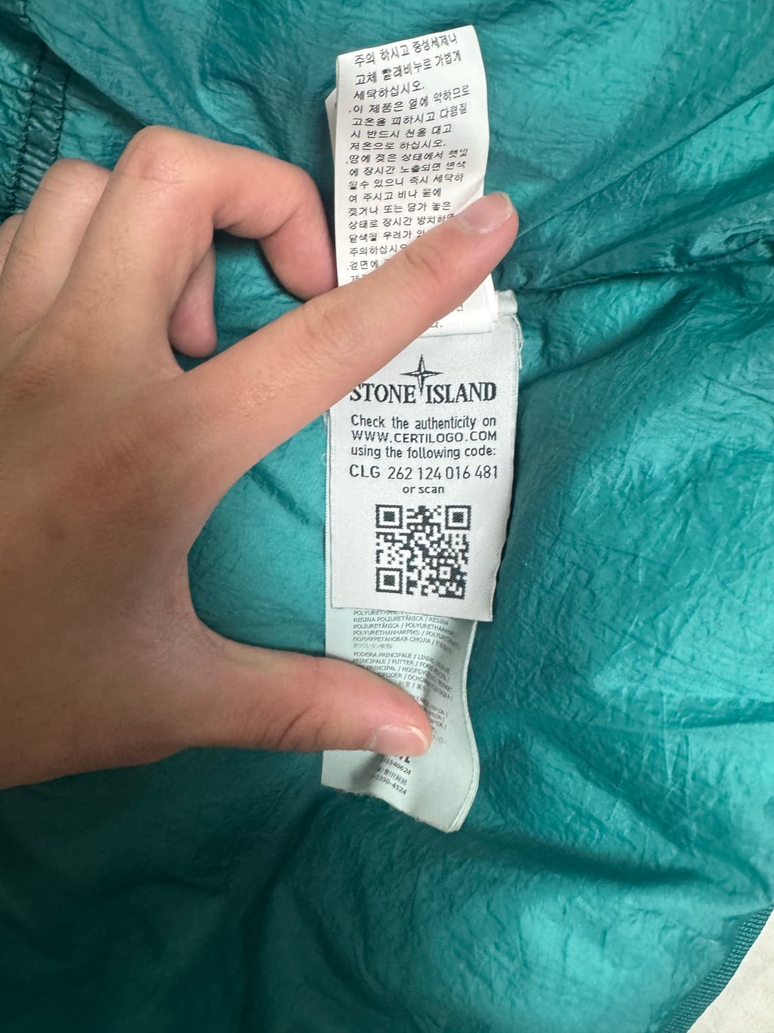 스톤아일랜드 가먼트다이드 패딩 M 상품이미지4
