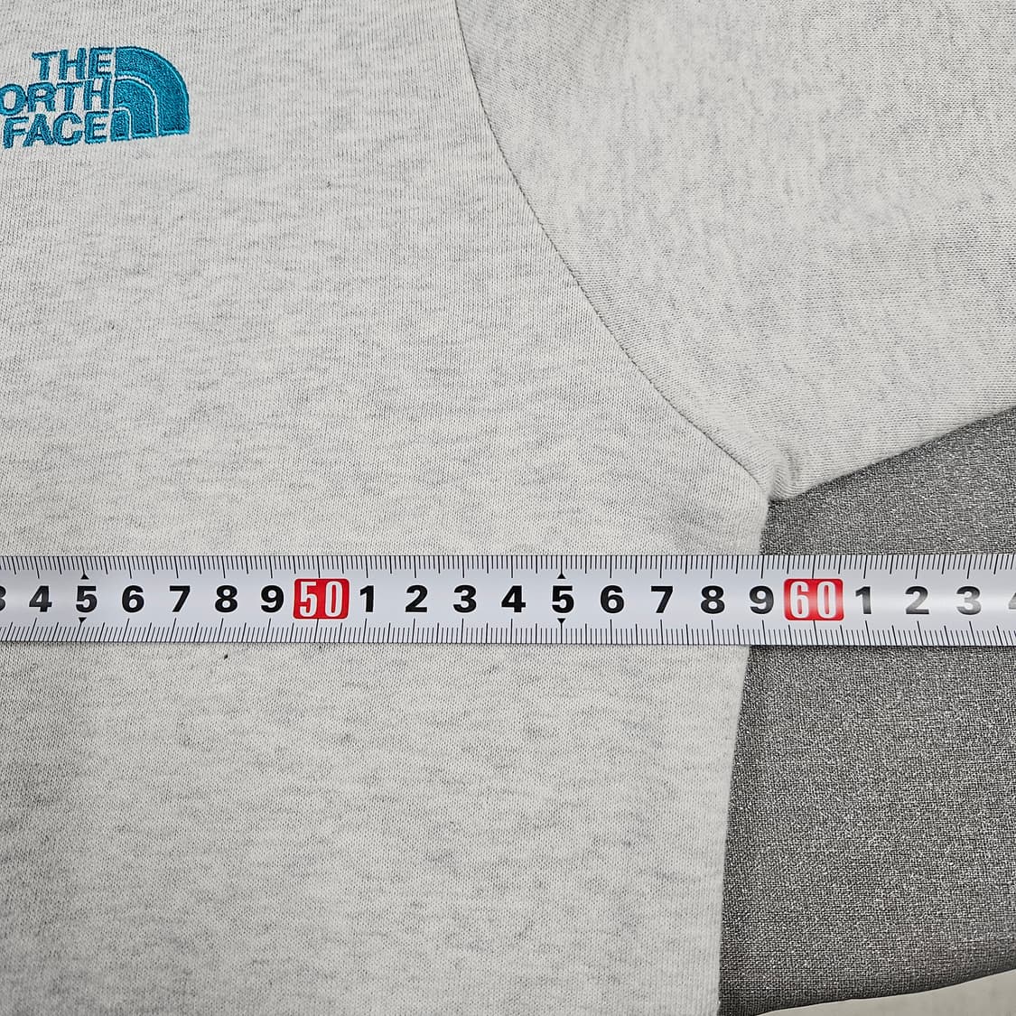 XL 노스페이스 백로고 기모 후드집업 라이트그레이 상품이미지6