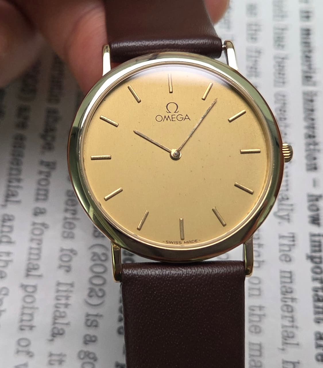 빈티지 오메가 드빌 오리지널 샴골판 논데이트 슬림쿼츠 (일자형 러그 ve 상품이미지1