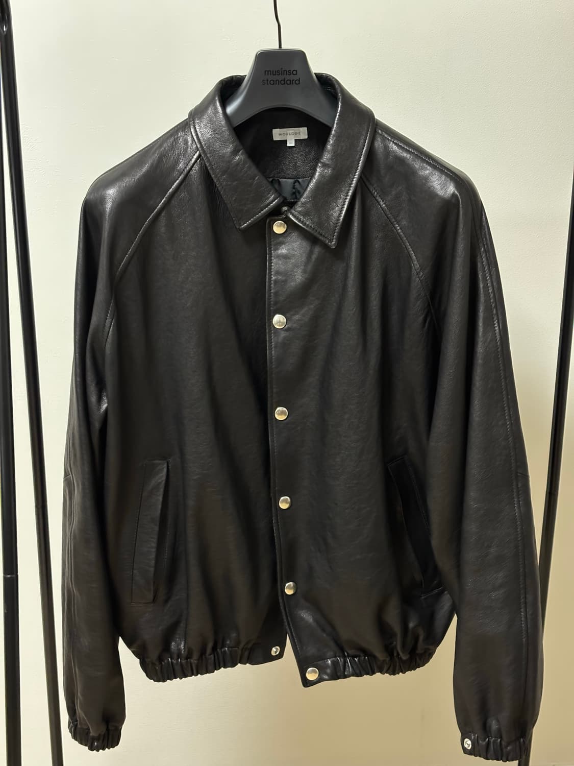 Wouldbe 우드비 Lamb Leather Coach Jacket 상품이미지1