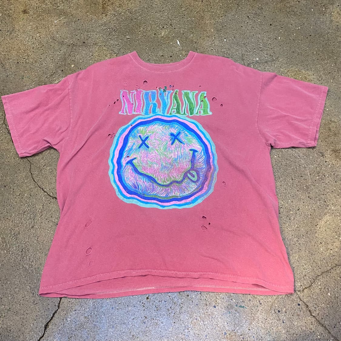 레어) 미국 빈티지 너바나 정식 굿즈 반팔티 상품이미지2