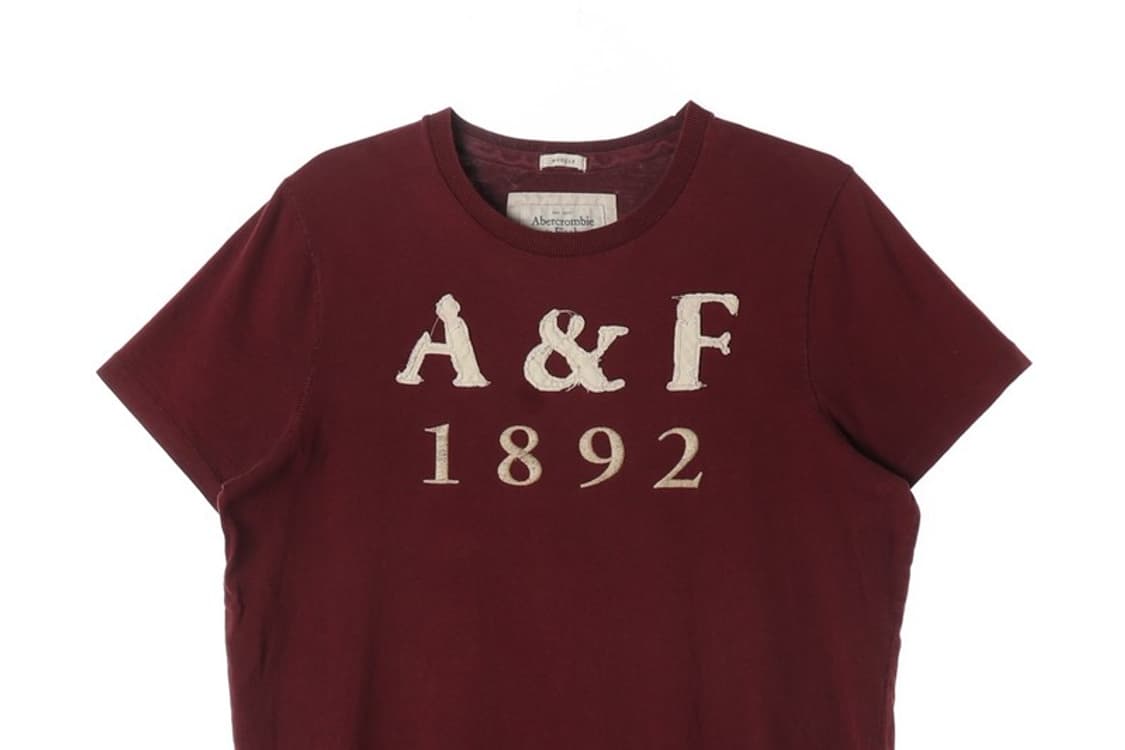아베크롬비 1892 아플리케 머슬 핏 반팔 티셔츠 버건디 XXL 상품이미지3