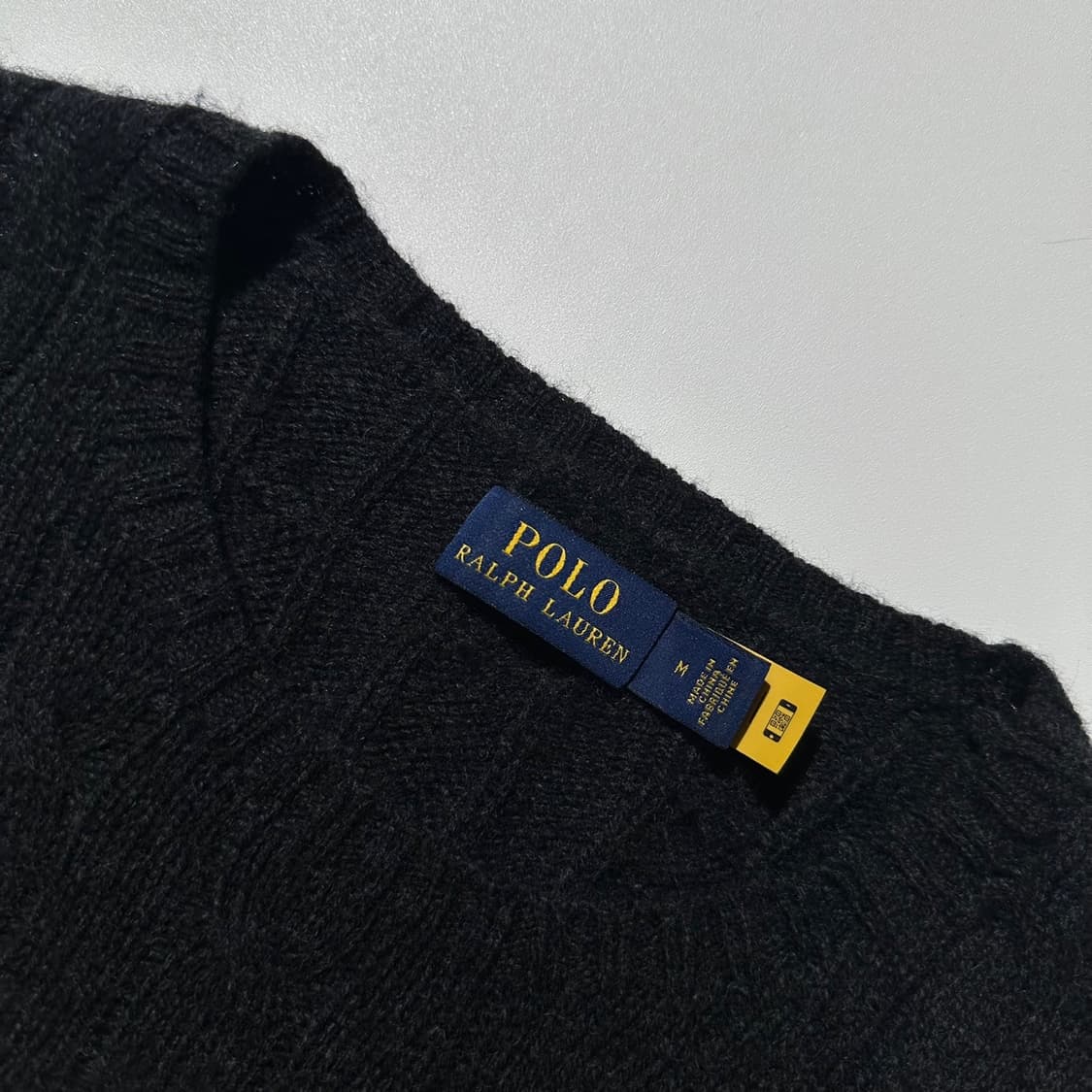 폴로 랄프로렌 울 캐시미어 케이블 라운드 반팔 니트 (신형QR) 상품이미지4
