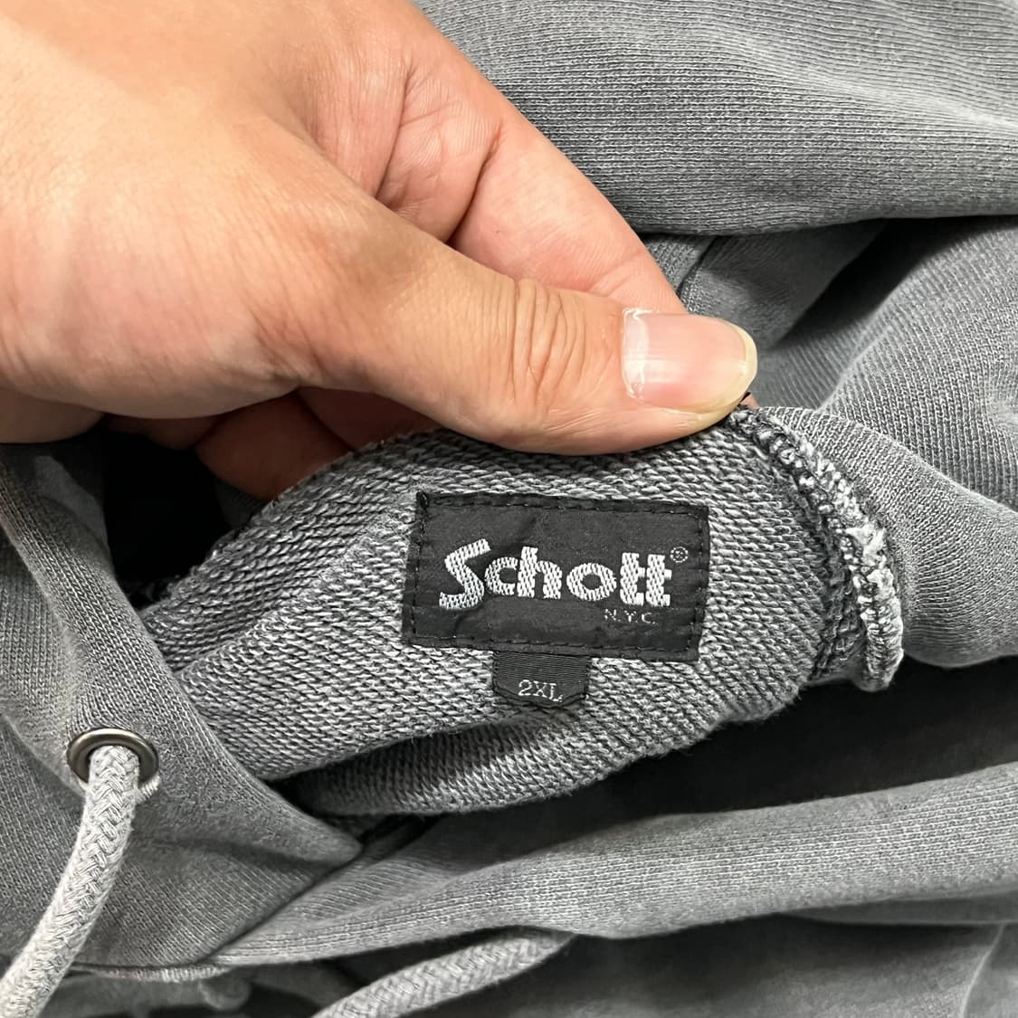  schott 워시드 프린팅 후드티 y16740 상품이미지8