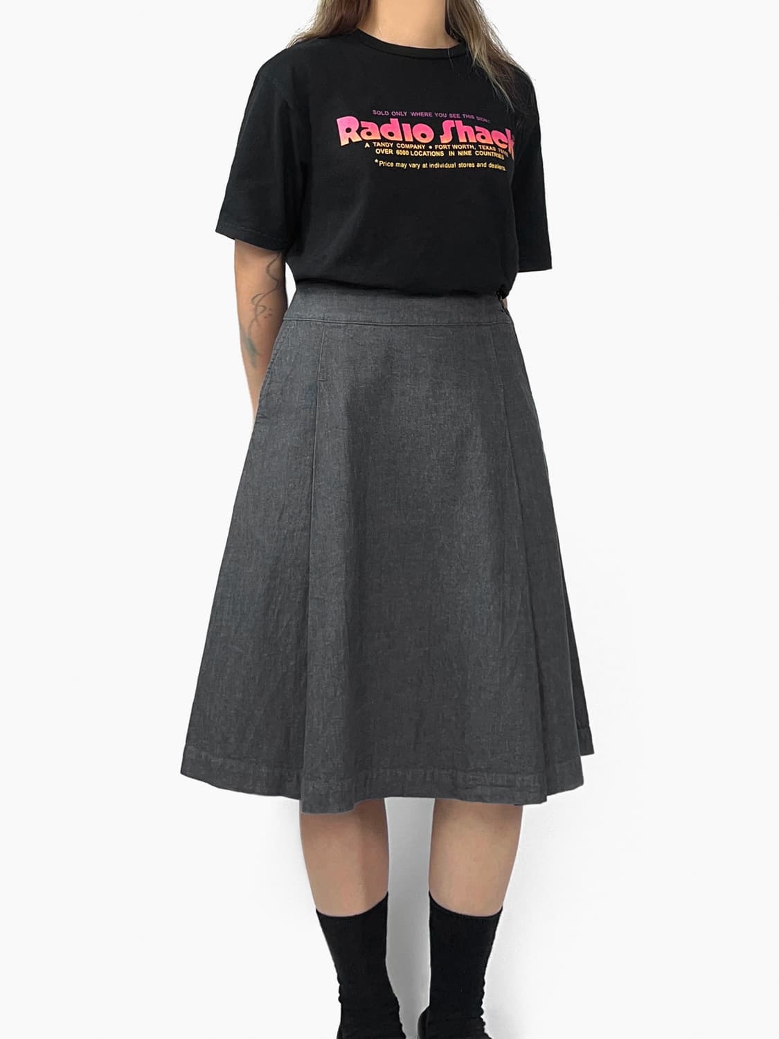 MHL side button flared skirt 상품이미지5
