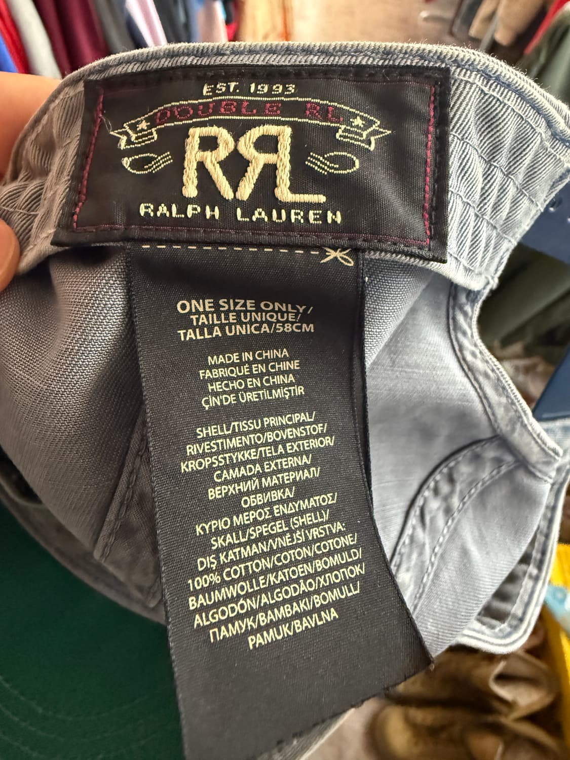RRL 가먼트 다이 트윌 볼캡  상품이미지5