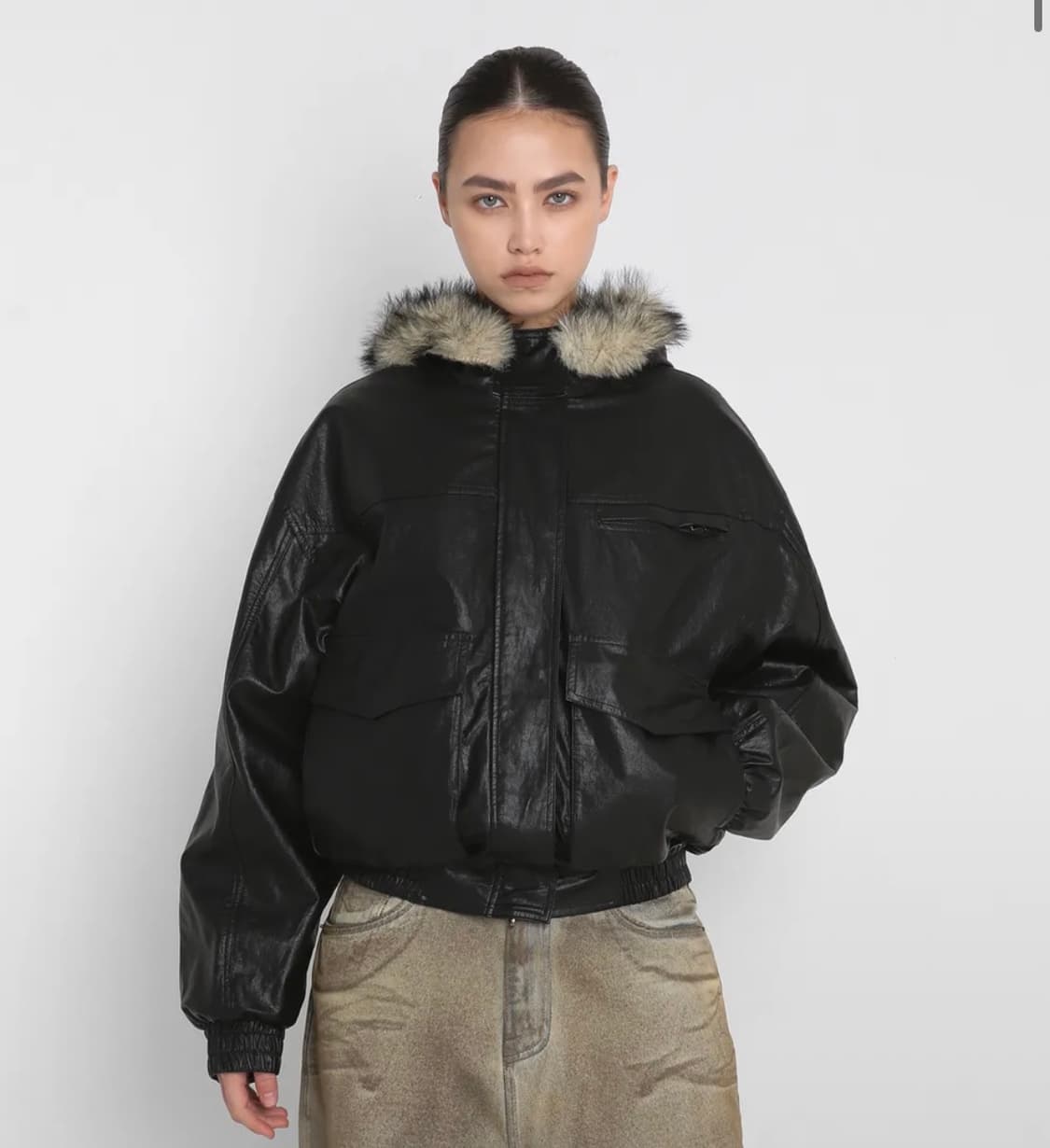 샌드릭 리버시블 퍼 후드 점퍼 상품이미지2