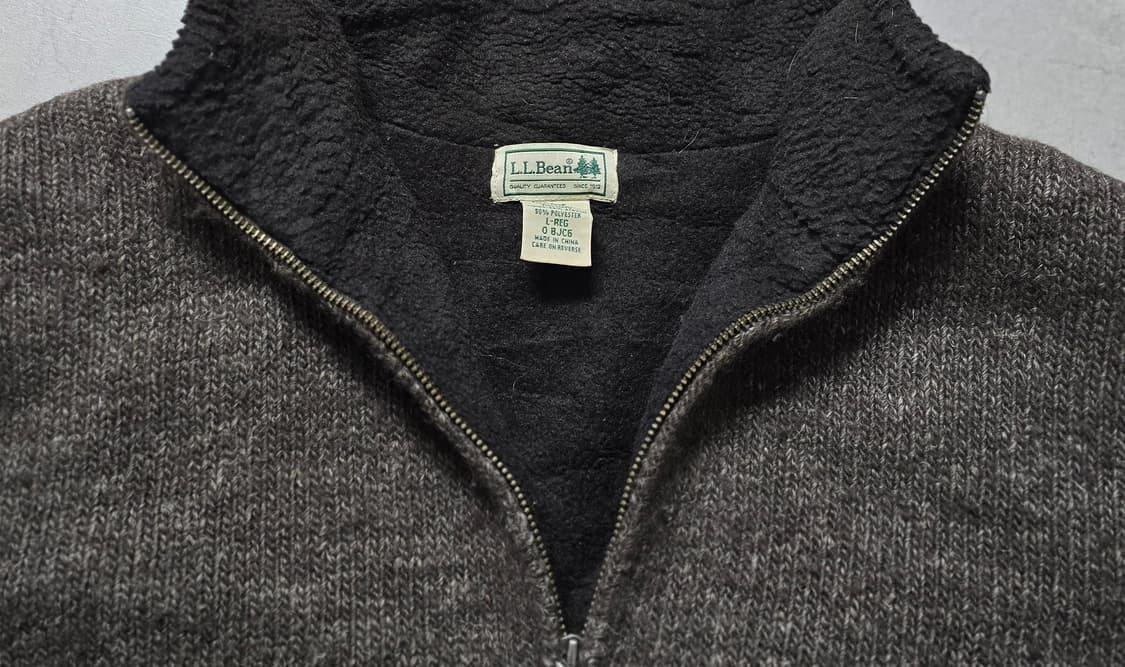 L.L.BEAN 엘엘빈 헤비 집업 울 니트 L 싸이즈 상품이미지2