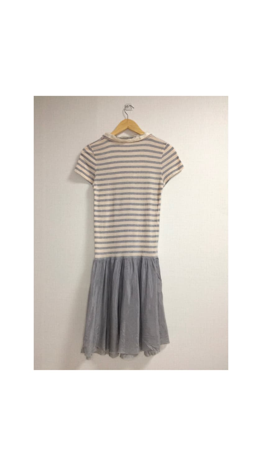 Sacai luck 사카이럭 핑크베이지 스트라이프 원피스 상품이미지4