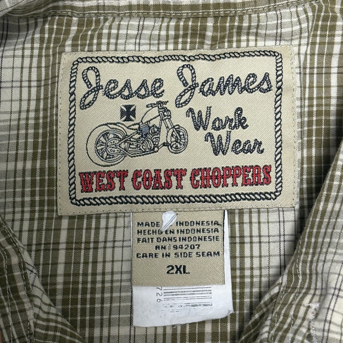 웨스트 코스트 차퍼스 웨스턴 체크 셔츠 골드 상품이미지4