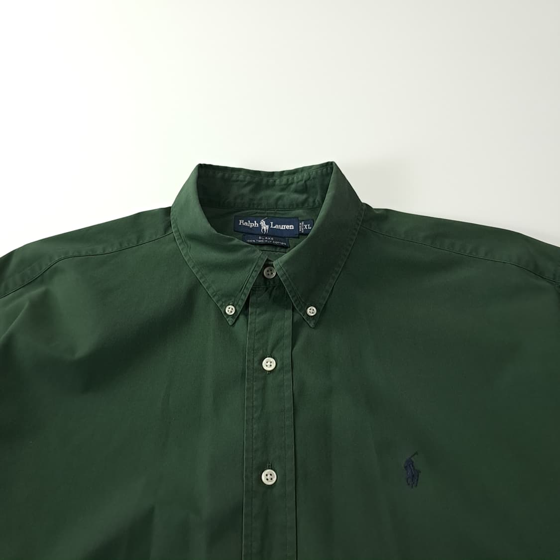 CK274 XL 폴로 90s 홍콩판 블레이크핏 포레스트 그린 셔츠 남방 상품이미지2