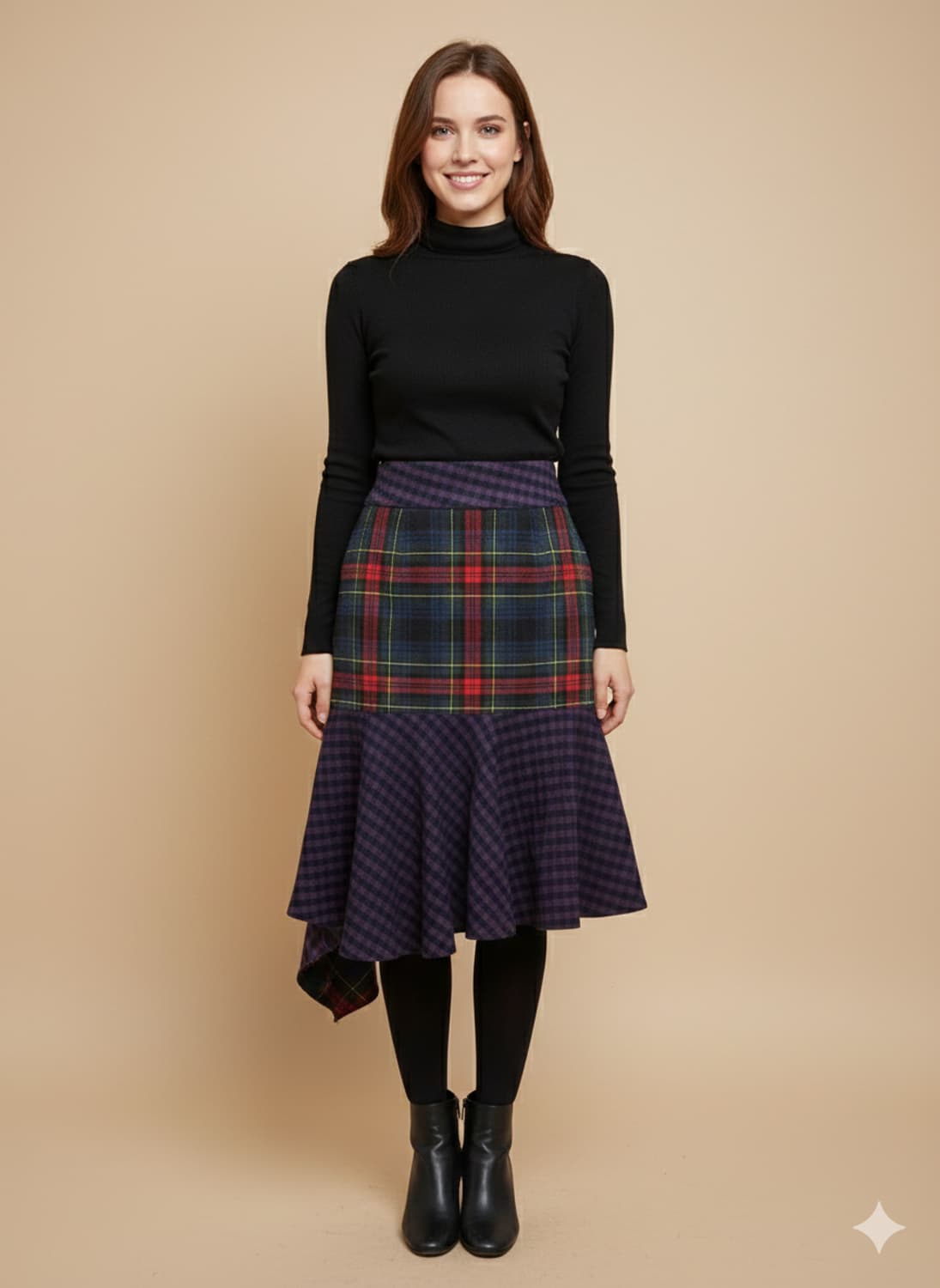 보스 브리티시 타탄체크 유니크스커트 상품이미지1