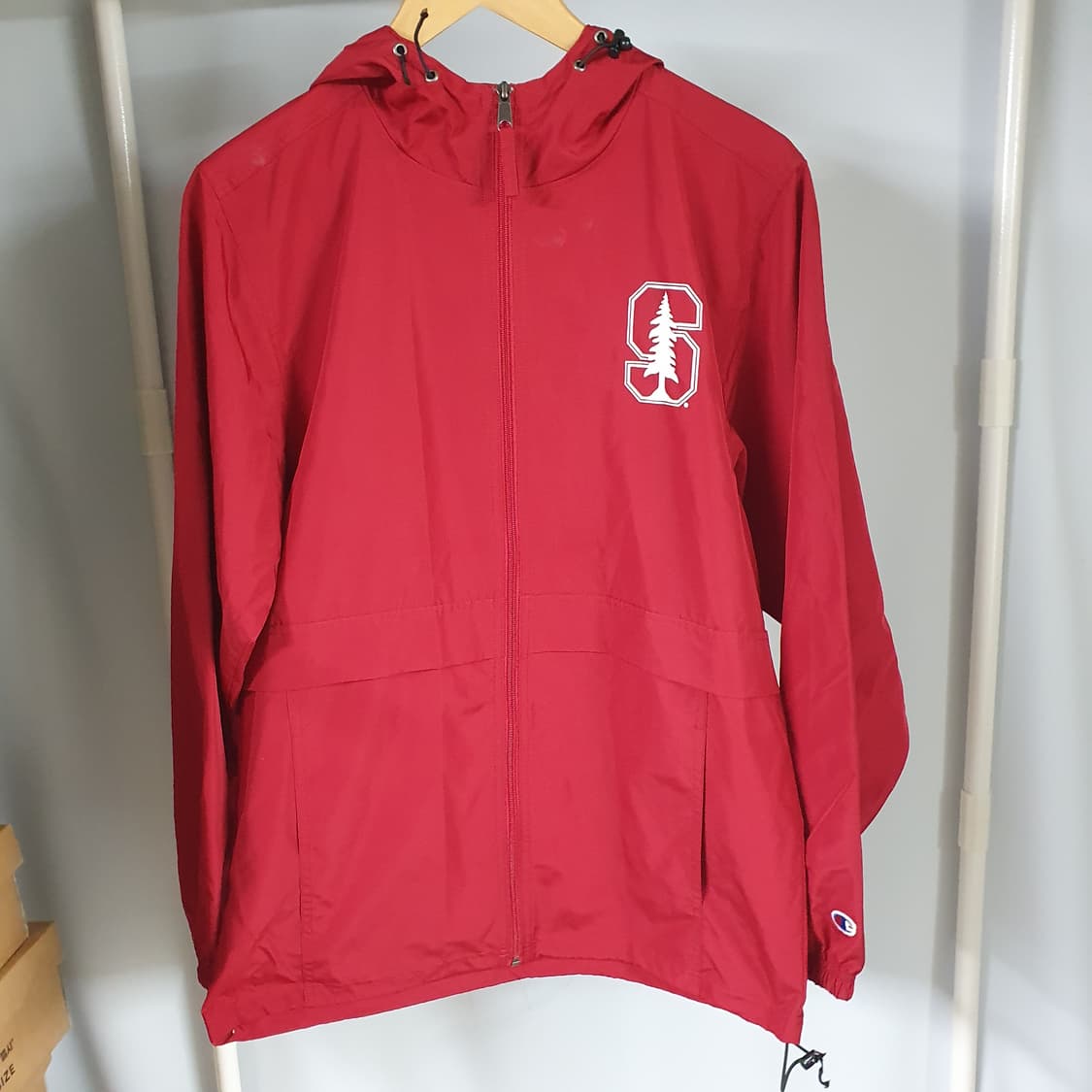 챔피온 레드 바람막이 상품이미지1