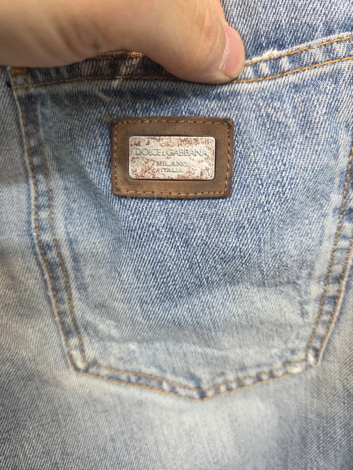 돌체앤가바나 빈티지 테이퍼드 데님팬츠 36 상품이미지6