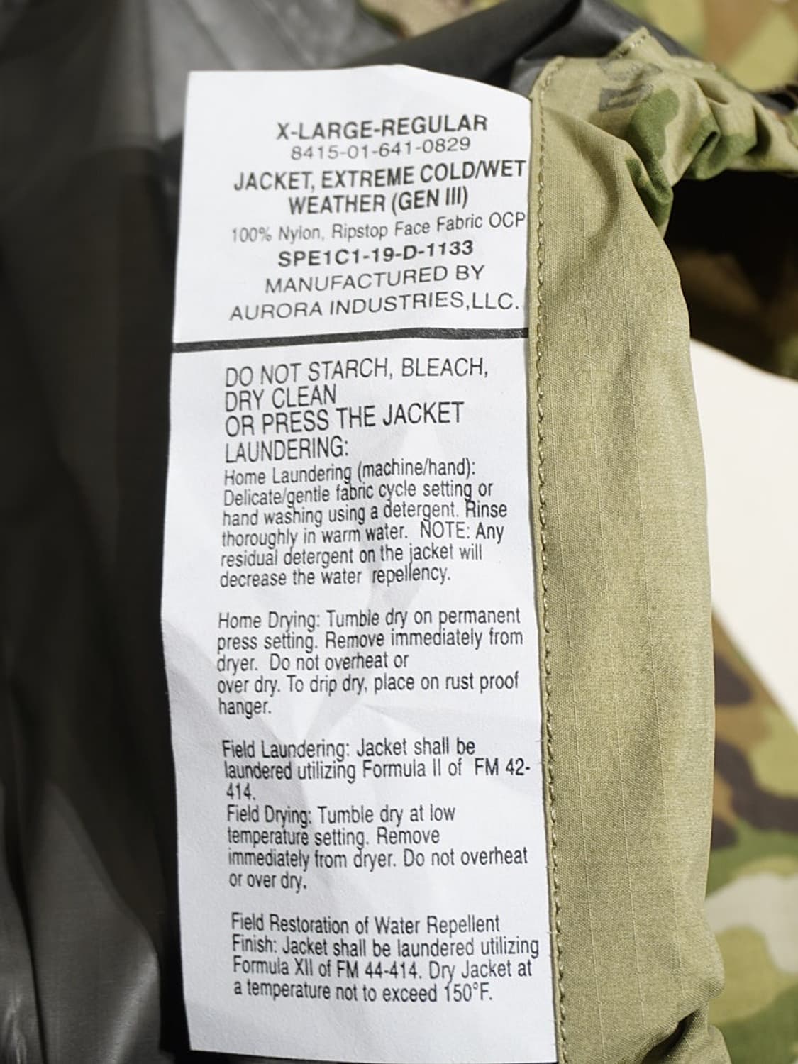 USA 미군 OCP 팩라이트 자켓 GEN3 상품이미지4