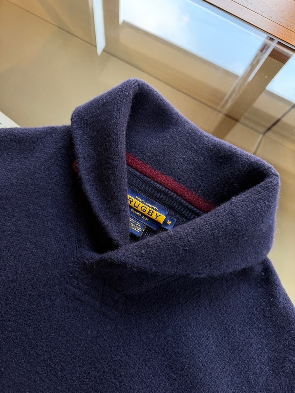 랄프로렌 럭비 숄칼라 니트 슬림100 상품이미지8