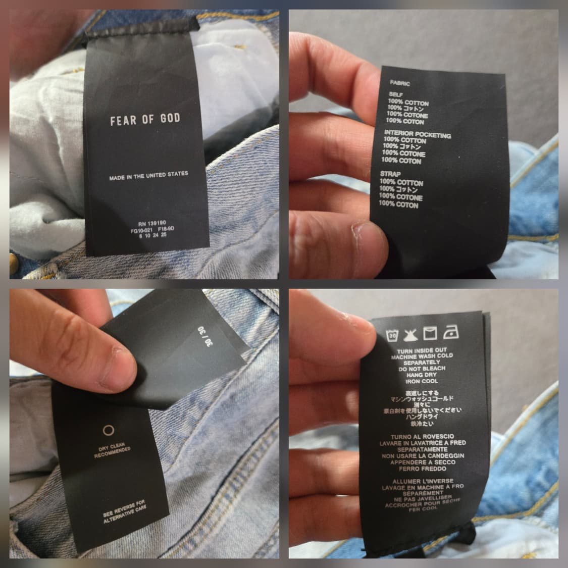 피어오브갓 6th 디스트레스드 데님 팬츠 30 상품이미지10