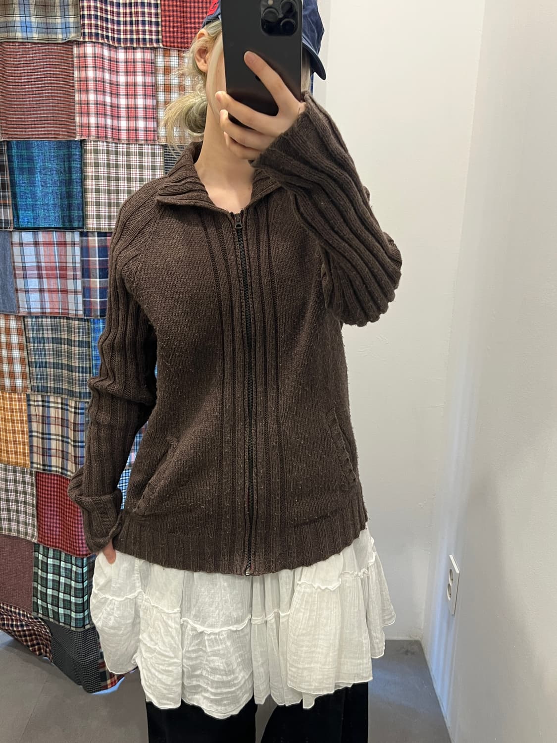 Gap 초코 브라운 니트 집업 상품이미지6