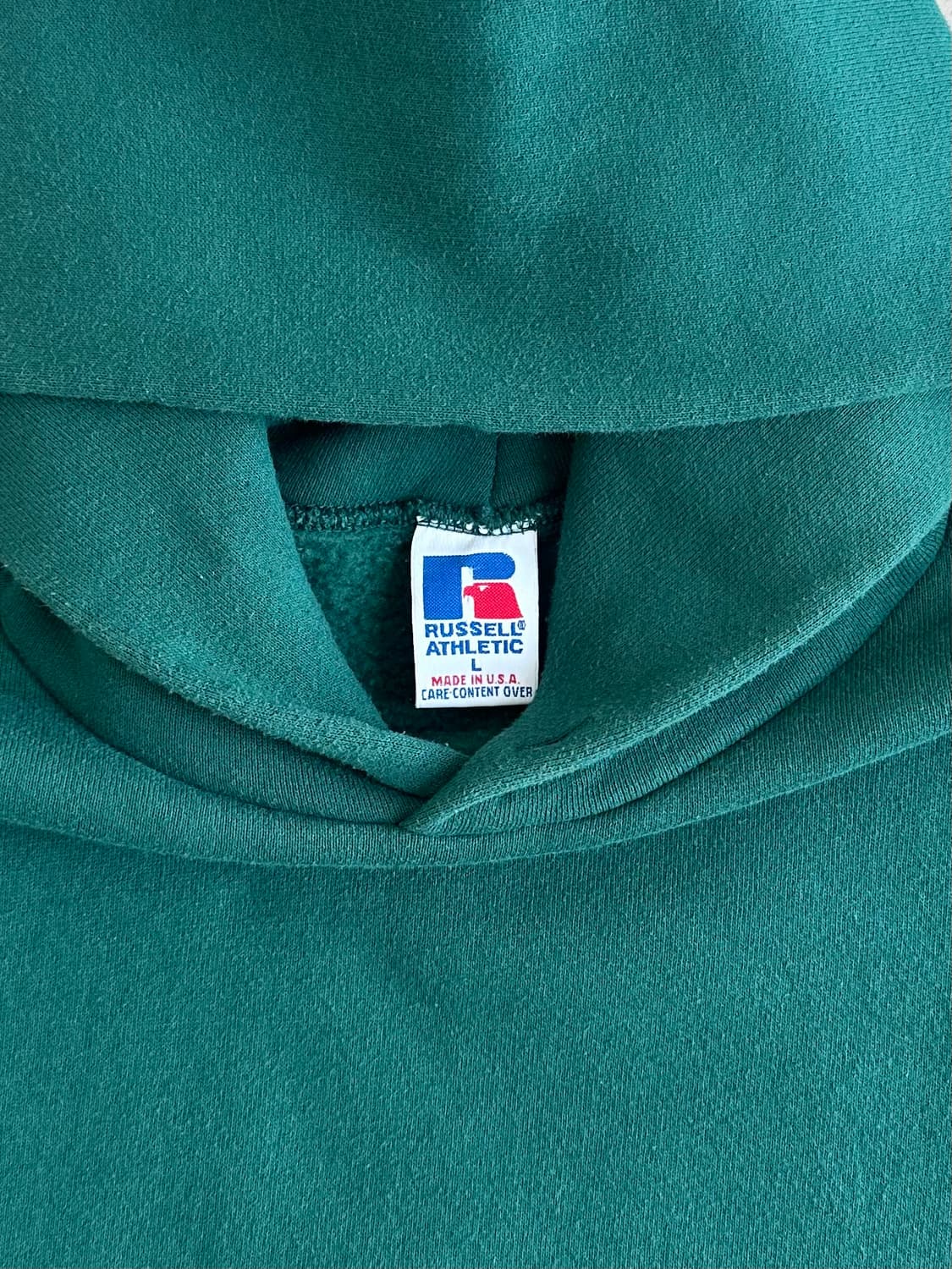 90s 빈티지 러셀 후드 그린 L USA 상품이미지6