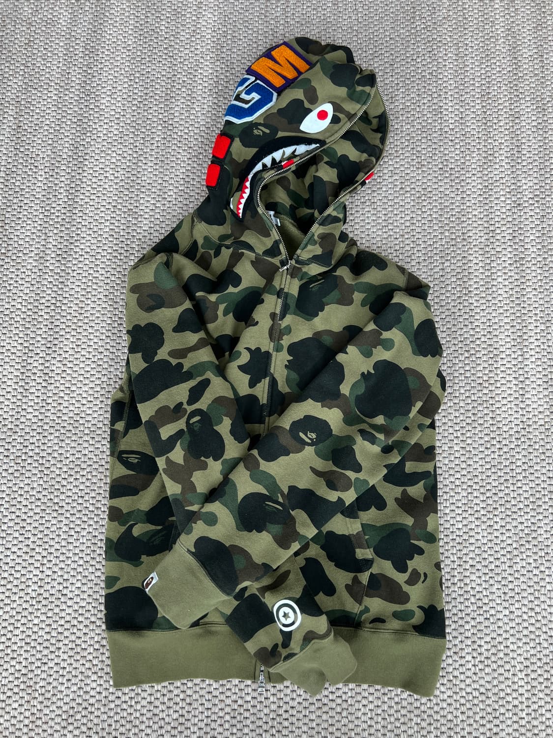 [M] 베이프 샤크 후드집업 녹계 상품이미지2