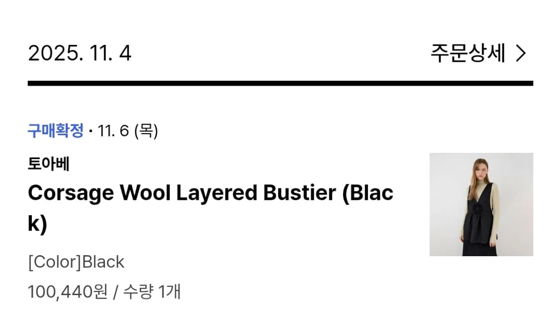 토아베 코사지 울 레이어드 뷔스티에 corsage wool layered 상품이미지6