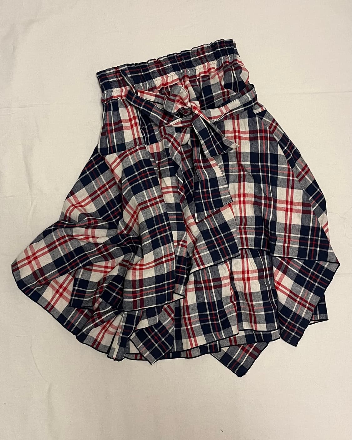 check ribbon midi skirt 상품이미지1