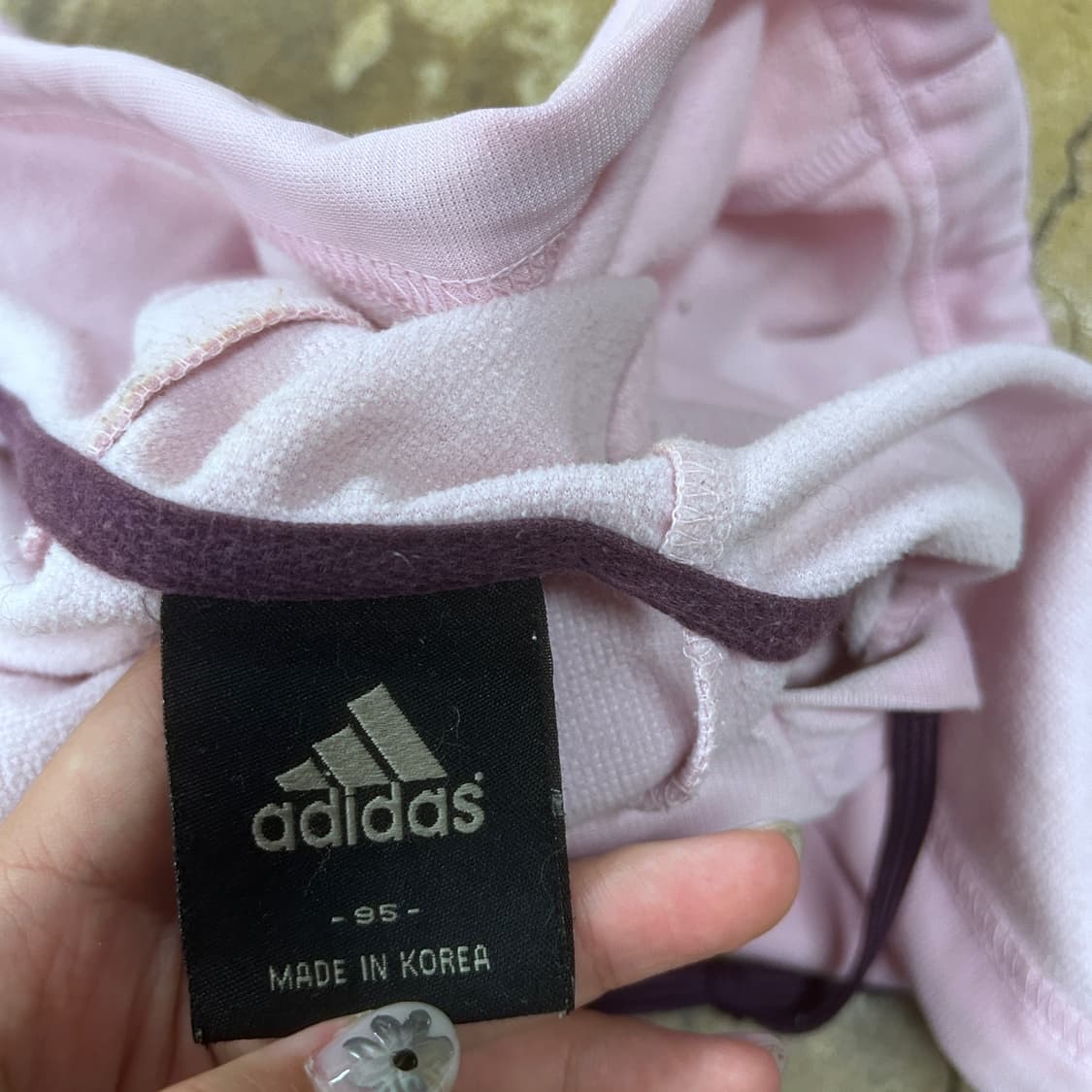 아디다스 연핑크 딸기우유 퍼플 후플 져지 후드집업 95 상품이미지7