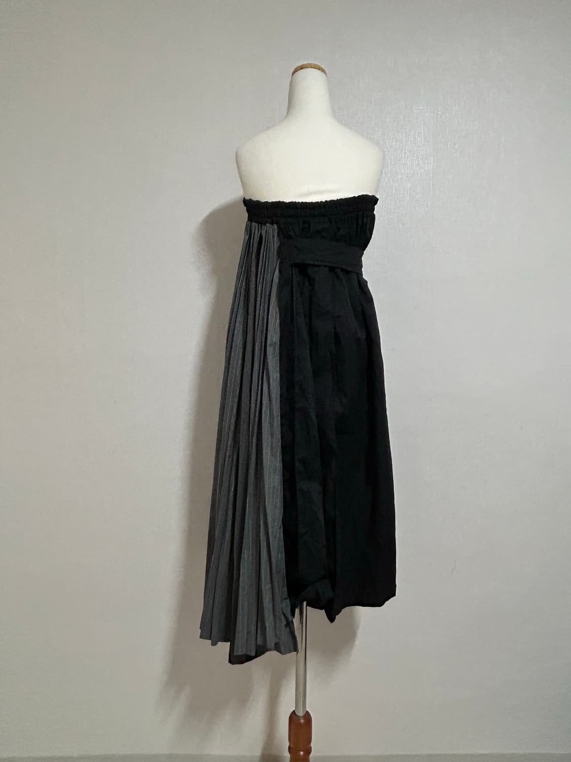 오즈온깔 kOhAKU 배색 레이어드 벨트 롱스커트 상품이미지3