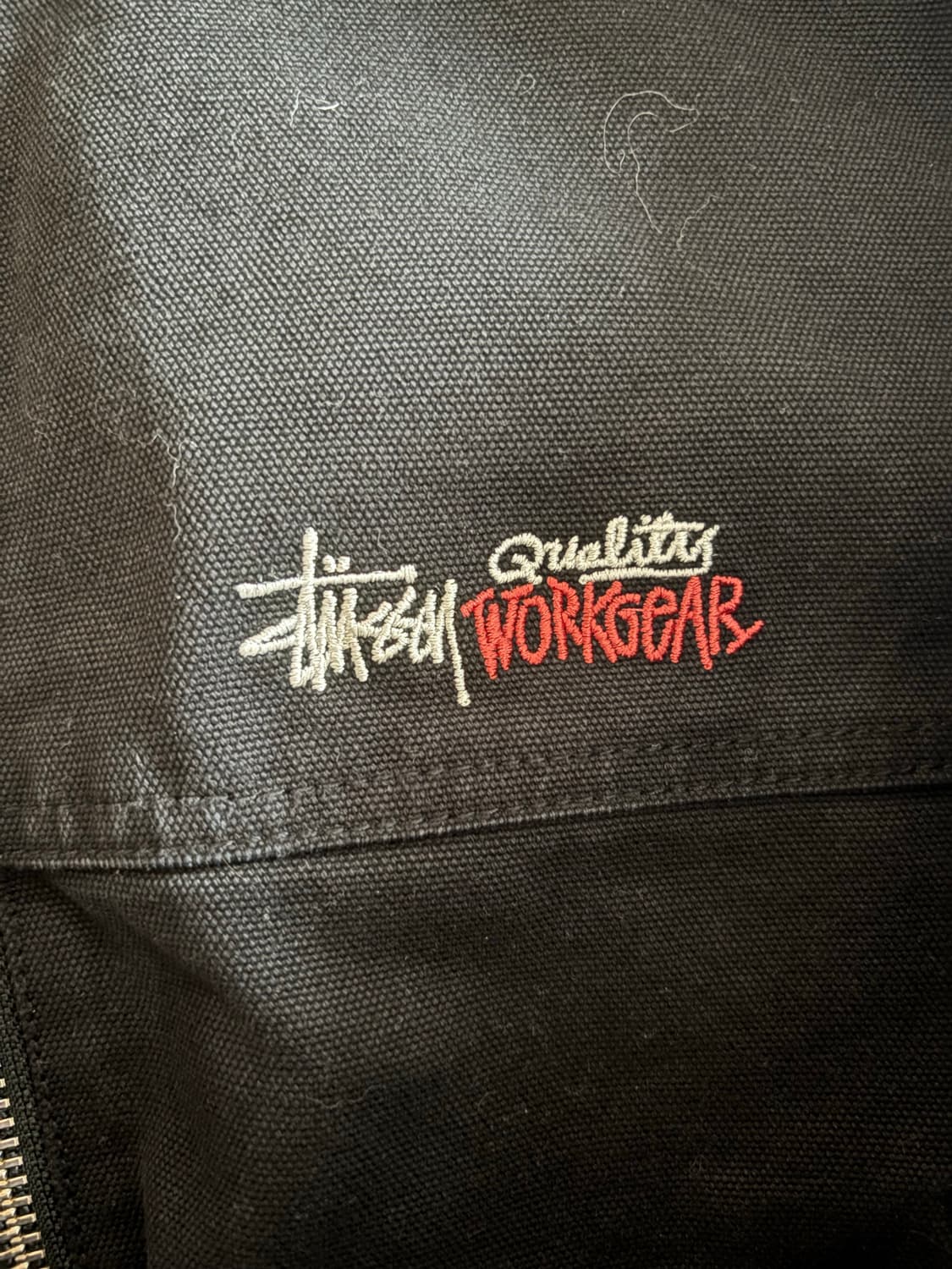 스투시 인슐레이티드 캔버스 워크 자켓 블랙 상품이미지2