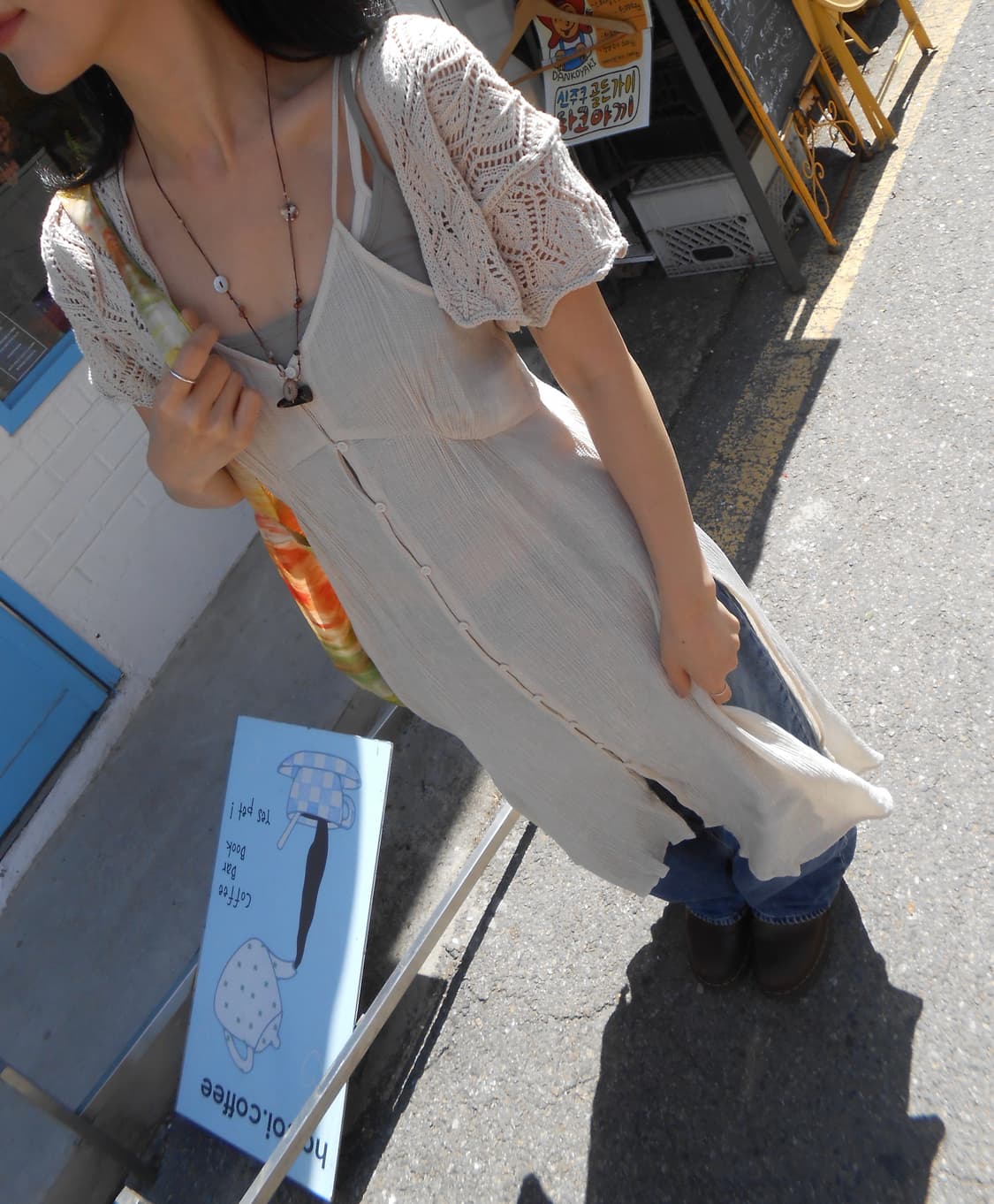 STILE BENETTON 베이지 볼레로 가디건 상품이미지4