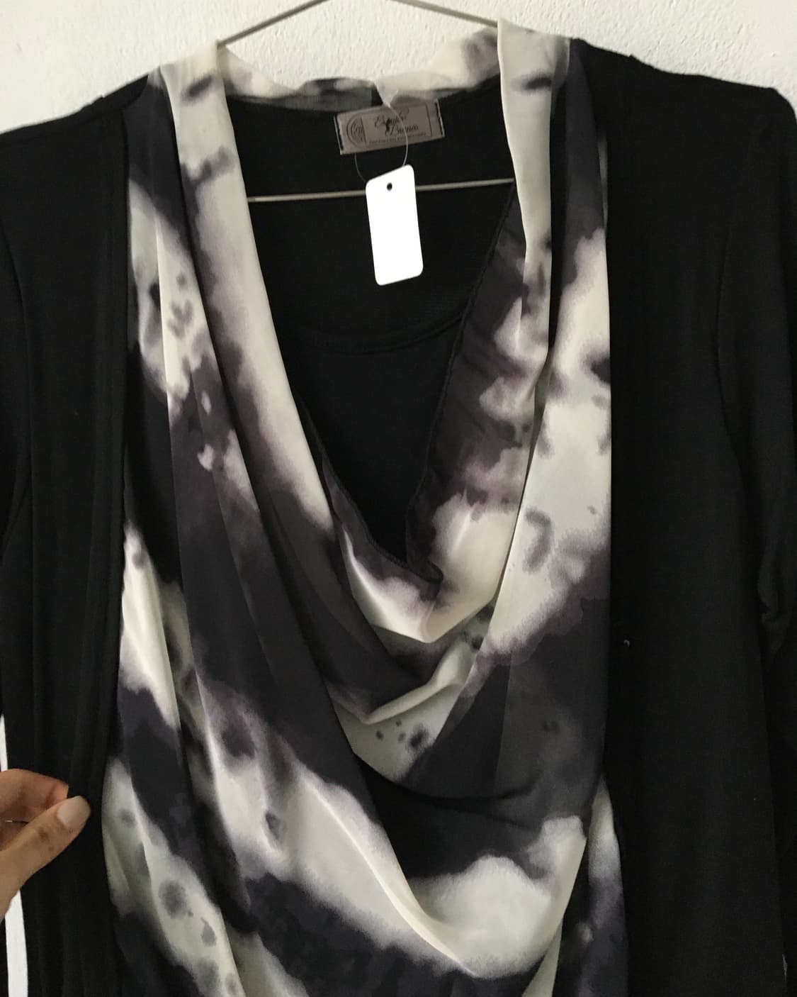 Dyed drape cardigan layered sleeve 상품이미지5